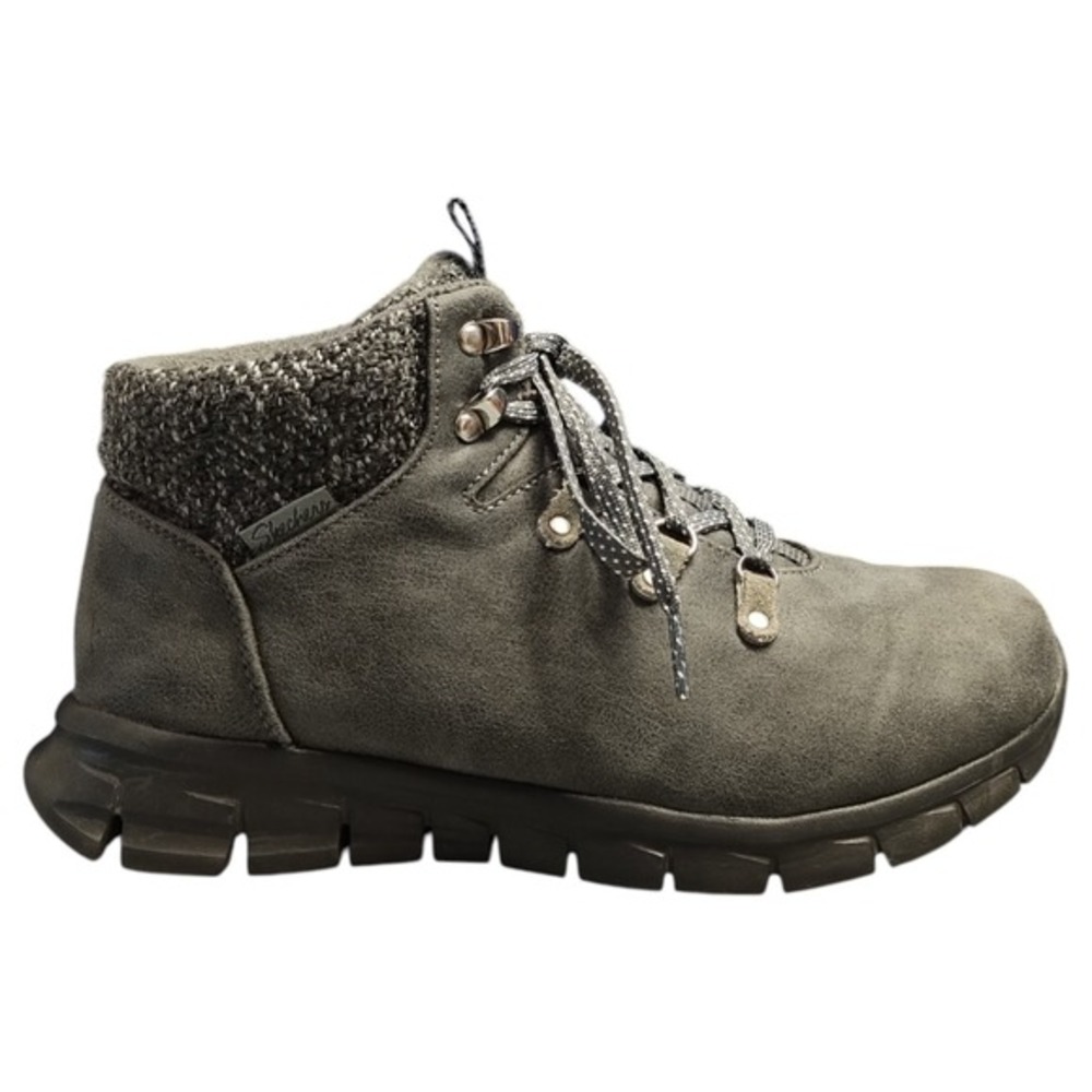Skechers Synergy Cold Daze Winter Boots Womens US 9 Gray‎ Faux Fur Lined 167200